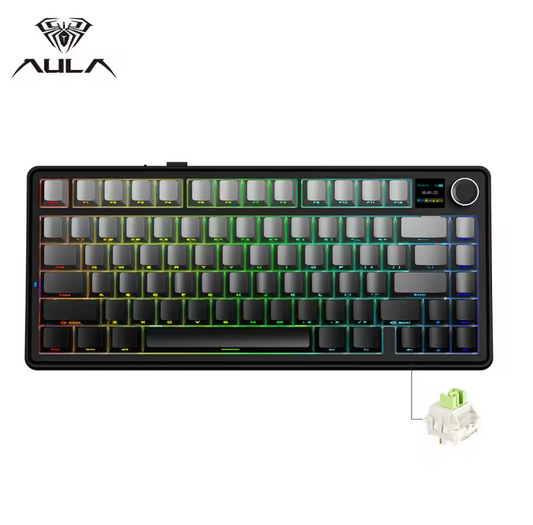 Aula F75 MAX wireless mechanical keyboard with hot-swappable switches and PBT keycaps